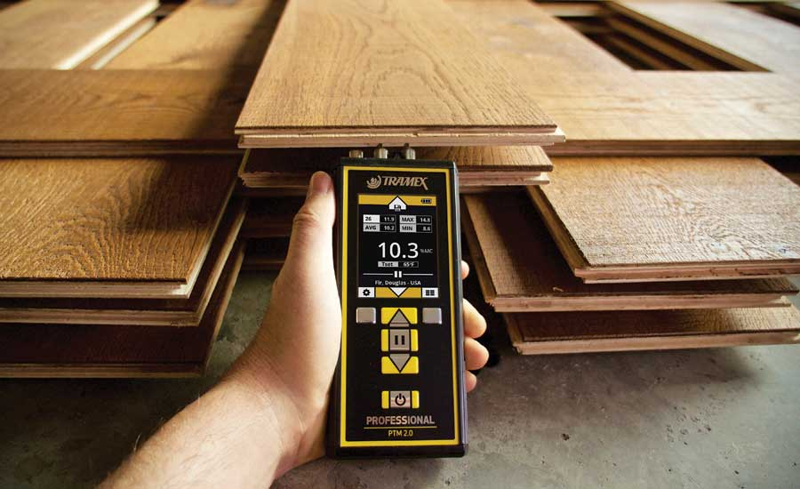 Wood flooring acclimating to indoor environment.